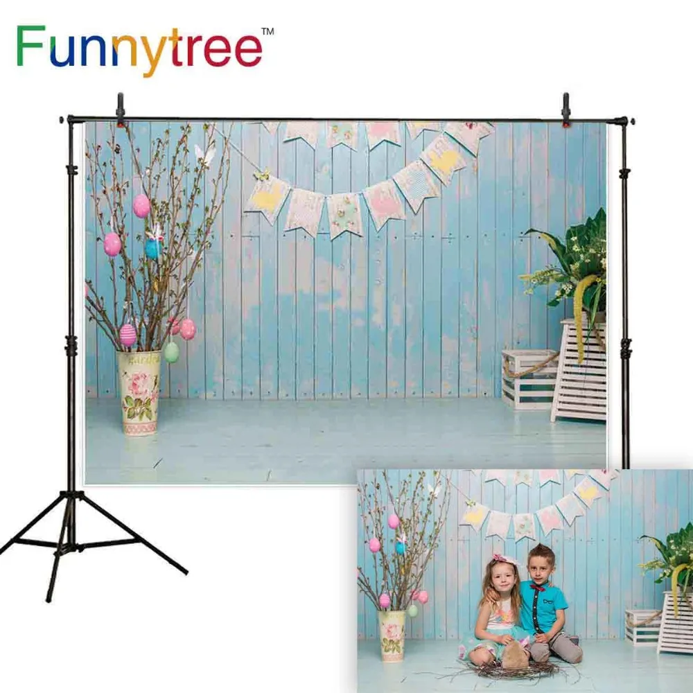 Фон для фотосъемки Funnytree пасхальное яйцо весенний декор комнаты детский фон