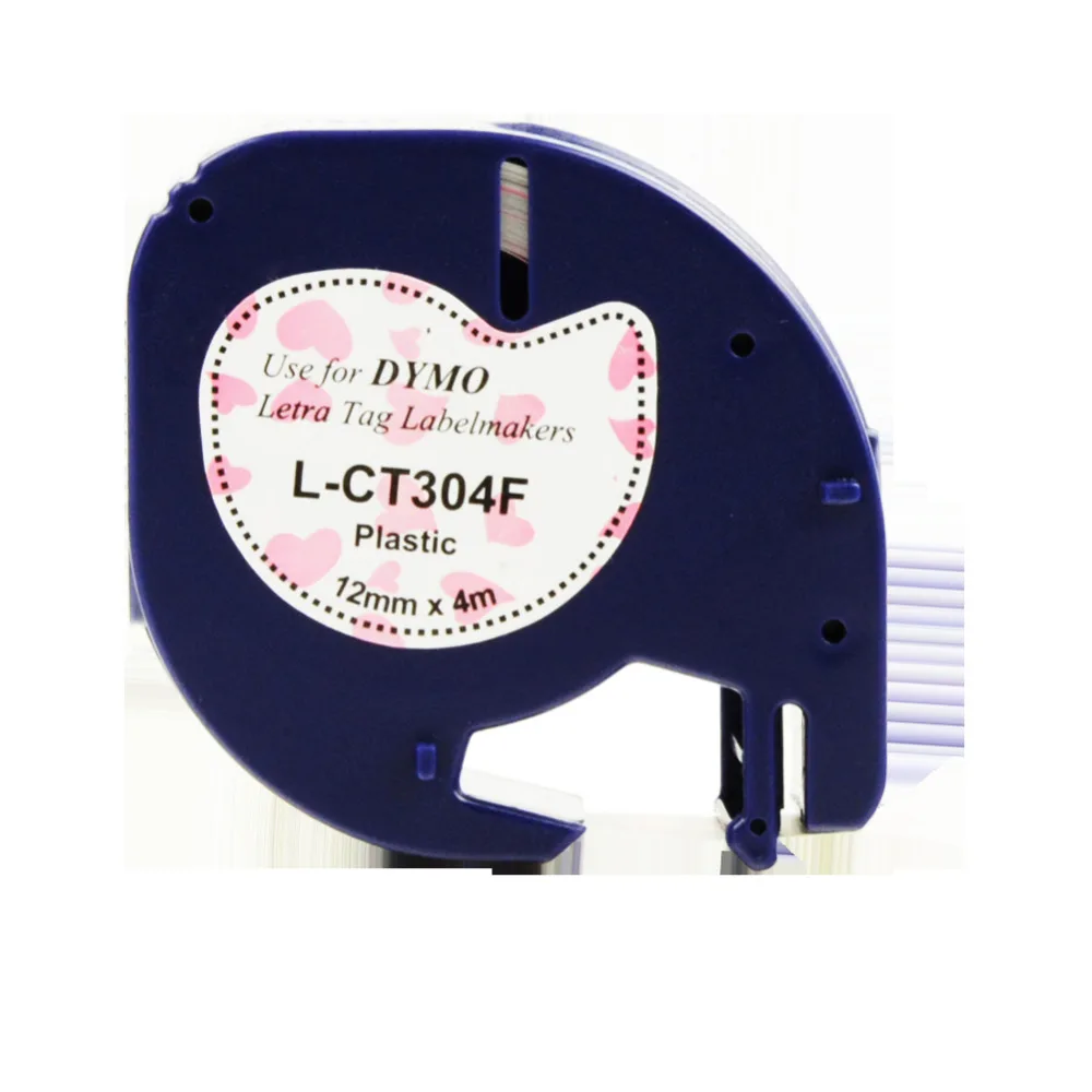 10 шт. пластиковая лента DYMO letratag 12 мм черная на мультяшной этикетке LT L-CT304F для