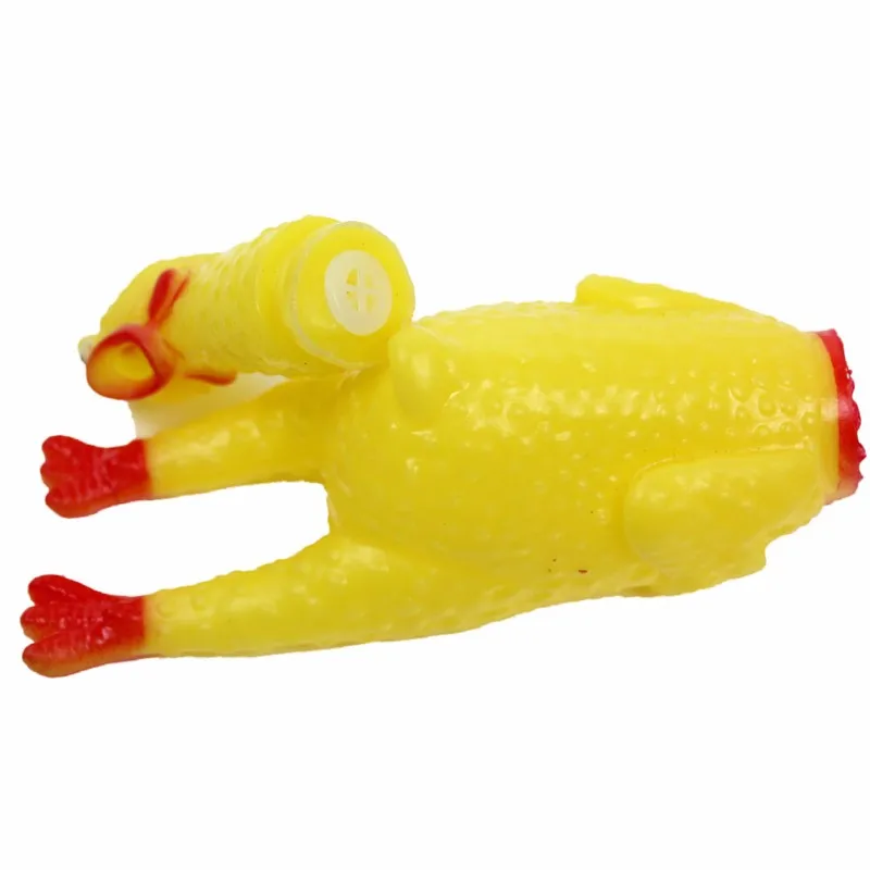 Screaming Chicken Squeeze Sound Toy For Dogs Cats 18 CM Yellow Rubber Dog Toys Shrilling Decompression Tool | Дом и сад