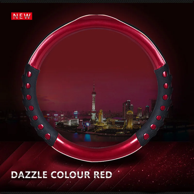 Натуральная кожа 38 см Автомобильные Чехлы На ступицу рулевого колеса для Audi A3 A4 B8