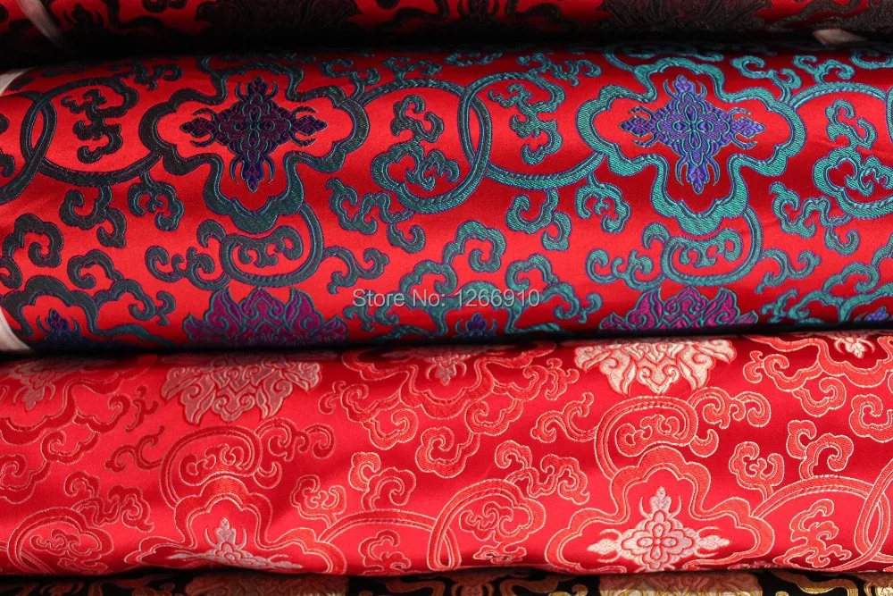 chinese silk brocade fabric cheongsam cushion qipao Classic FuGui Lucky Ruyi pattern | Дом и сад