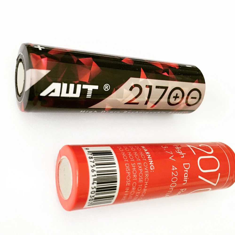 AWT 21700 батарея 4800mAh 35A Высокая разрядная мощная аккумуляторная для Vape фонарик