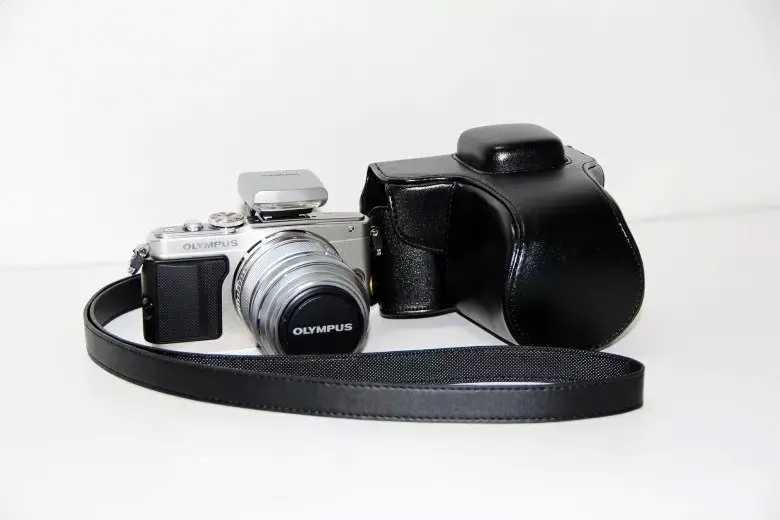 Сумка для камеры из искусственной кожи чехол Olympus Pen EPL5 E PL5 EPL6 PL6 EPM2 с плечевым