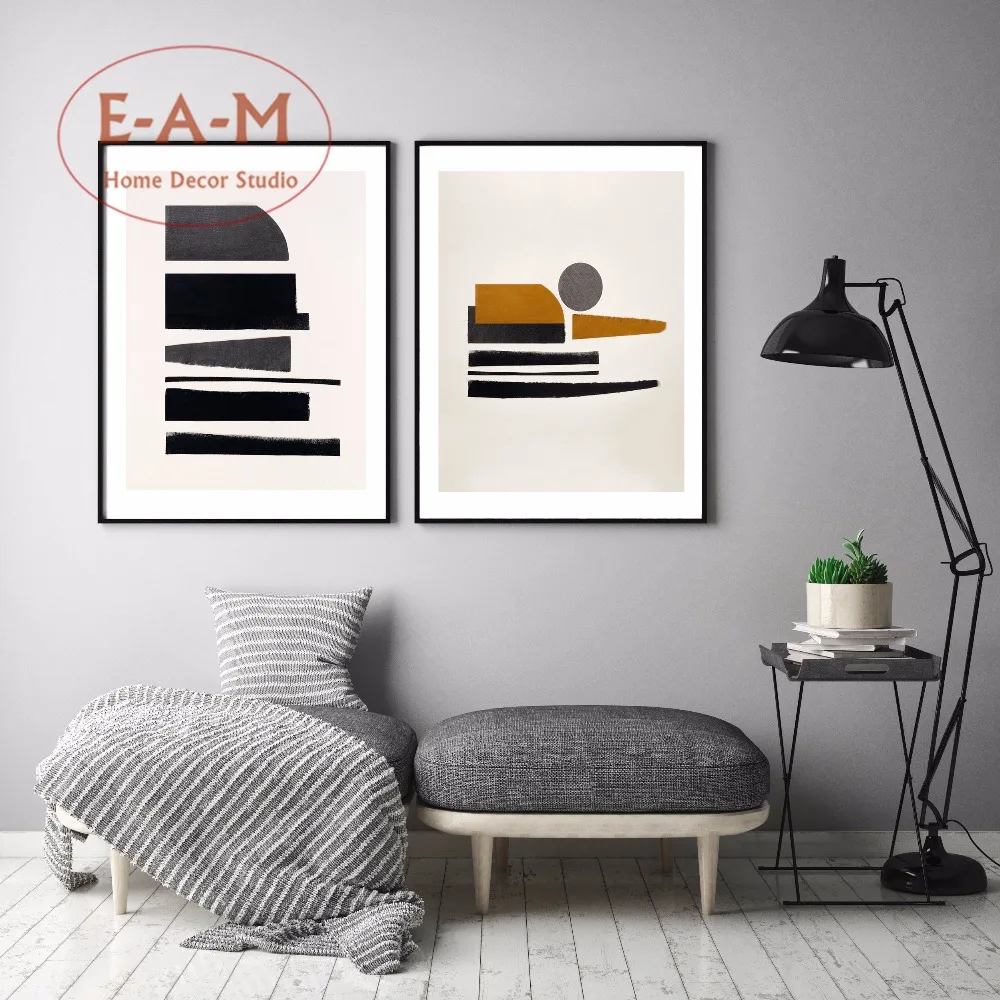 Геометрические узоры в скандинавском стиле холст Художественная печать Постер