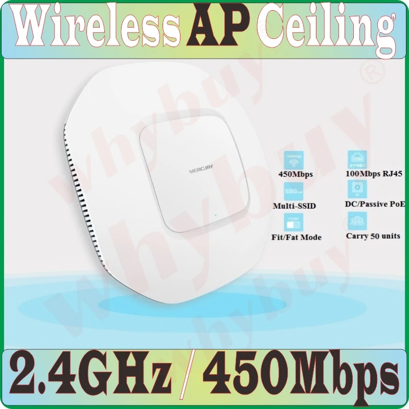 2 4 ГГц беспроводной Ap 450 Мбит/с N450 комнатный потолочный AP 802.11nbg WiFi настенная