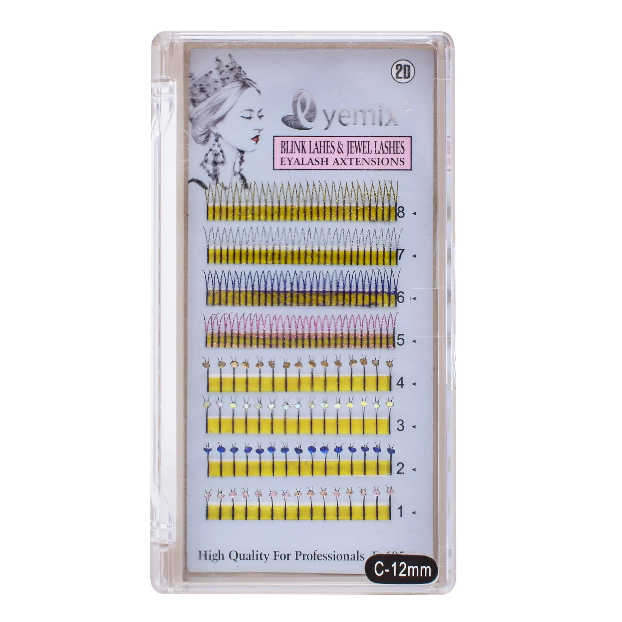 Высококачественные новые профессиональные ресницы для наращивания Y яркие