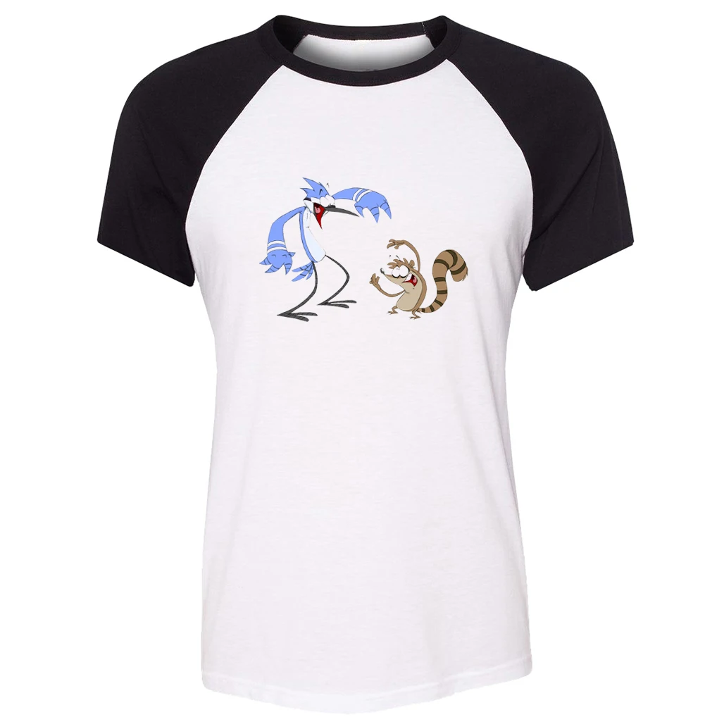 Женские хлопковые футболки с коротким рукавом Mordecai и Rigby модные повседневные для