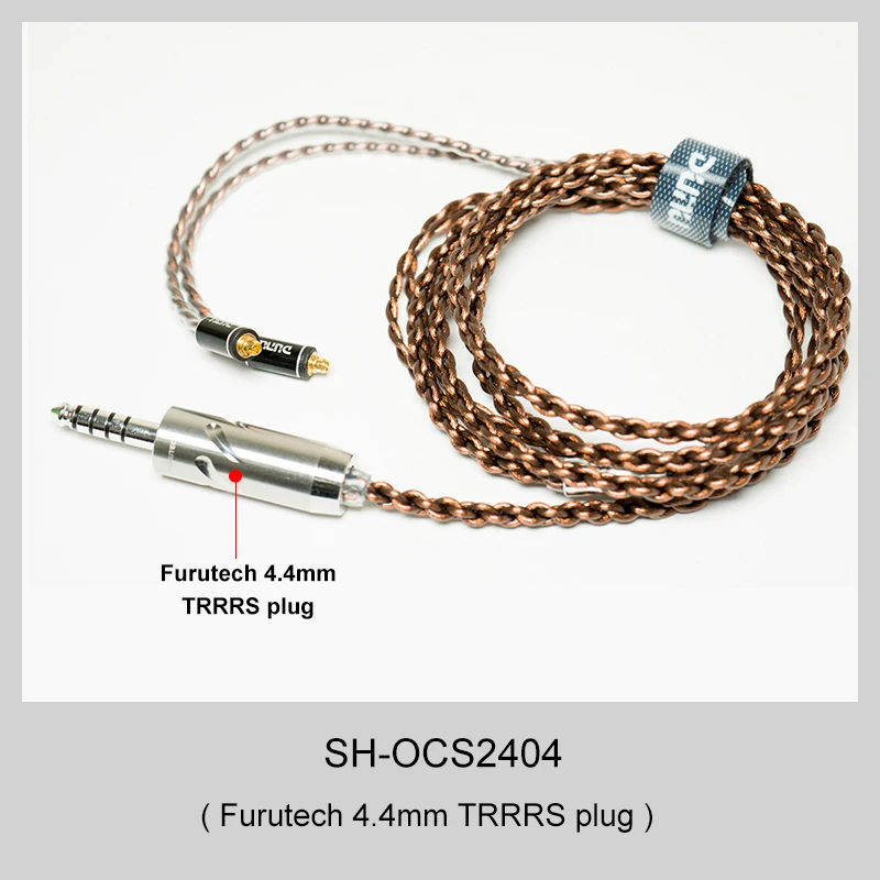 SH-OCS2404 4.4mm DUNU SH-OCS2401 сбалансированный MMCX съемный кабель для наушников с Furutech OYAIDE TRRS разъем 2,5/3,5/4,4 мм для DK-3001/Shure/уп/SONY - Цвет: SH-OCS2404 4.4mm