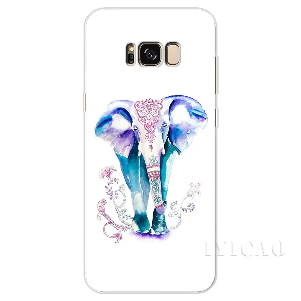 IYICAO с рисунками животных С Рисунком Слона жесткий чехол для Samsung Galaxy S6 S7 край S8 S9 S10