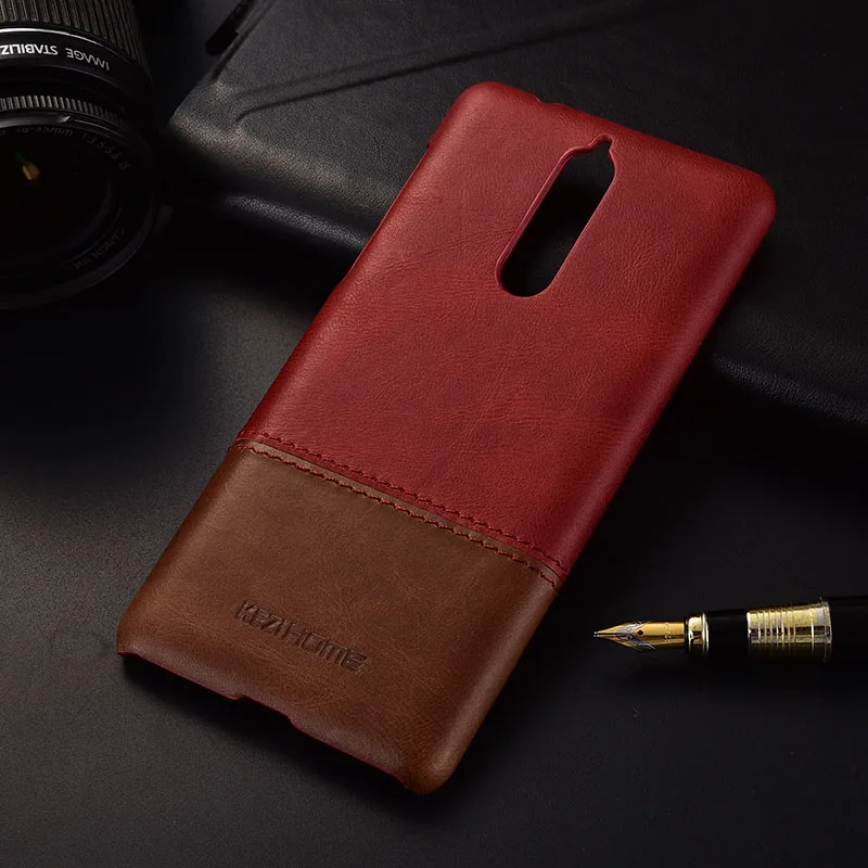 Чехол для Nokia 8 KEZiHOME, роскошный хит цвета, натуральная кожа, твердая задняя крышка, Капа для Nokia 8 5,3 '', чехол для телефона s