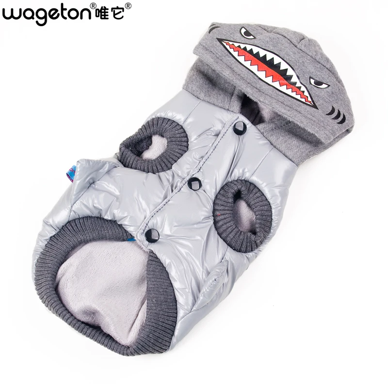WAGETON модная одежда для собак теплое пальто с акулой опт и розница Теплая Одежда