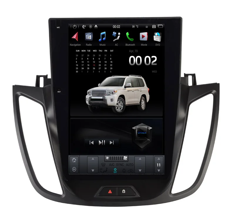 12 1 дюймовый сенсорный экран tesla style android 9 0 автомобильный dvd gps плеер для KUGA Escape 2013