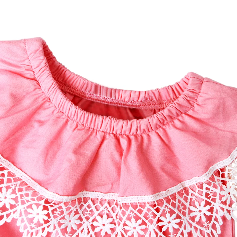 Новинка 2017 года Стильный милый кружевной комбинезон для новорожденных девочек