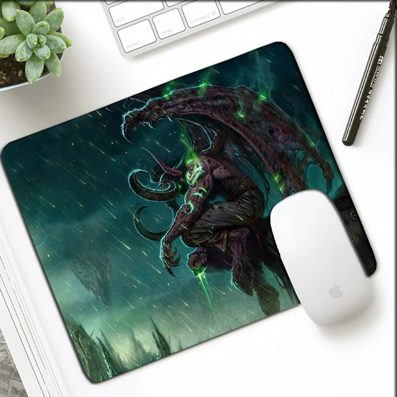 Маленький размер 21x26 см коврик для мыши WOW мультяшный подарок офиса ноутбука