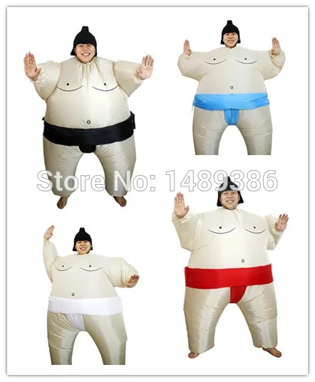 Костюмы на Хэллоуин для взрослых надувные костюмы сумо борец жира со шляпой|costumes
