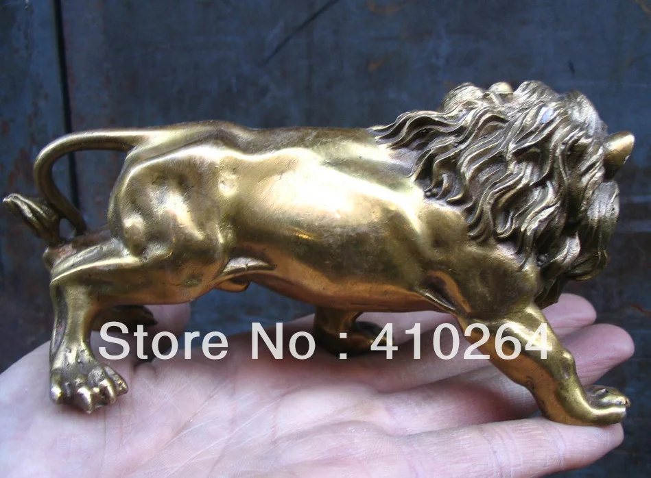 

beautiful rare Male lion bronze statue