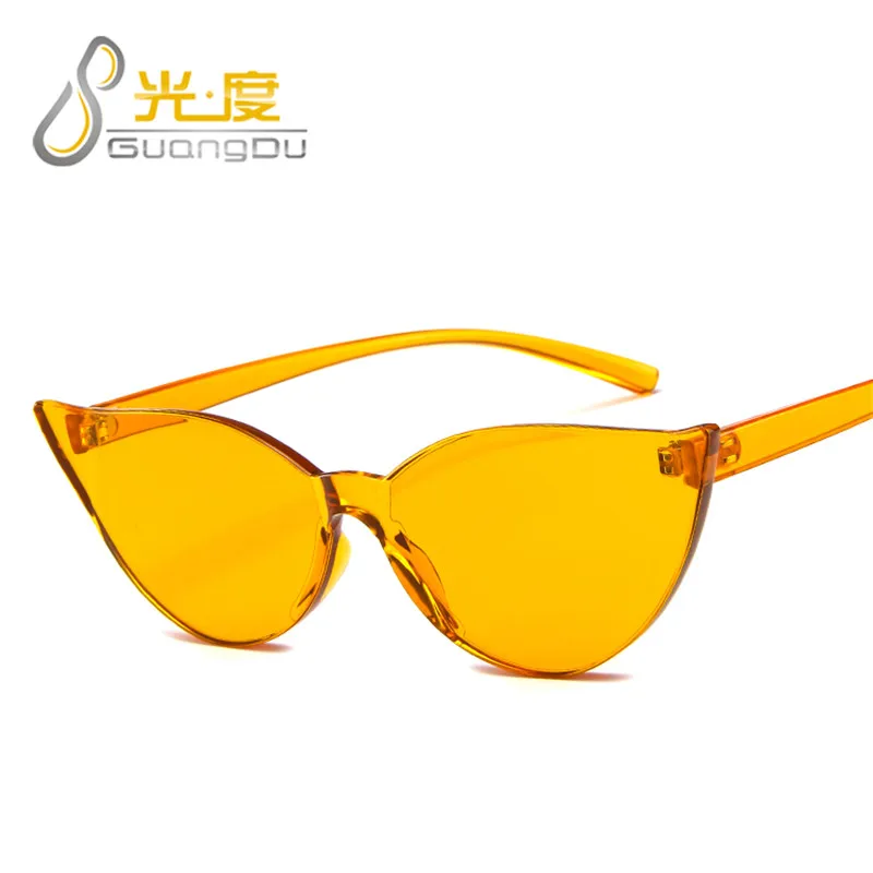 Уникальные женские солнцезащитные очки без оправы 2020 трендовые продукты высокое