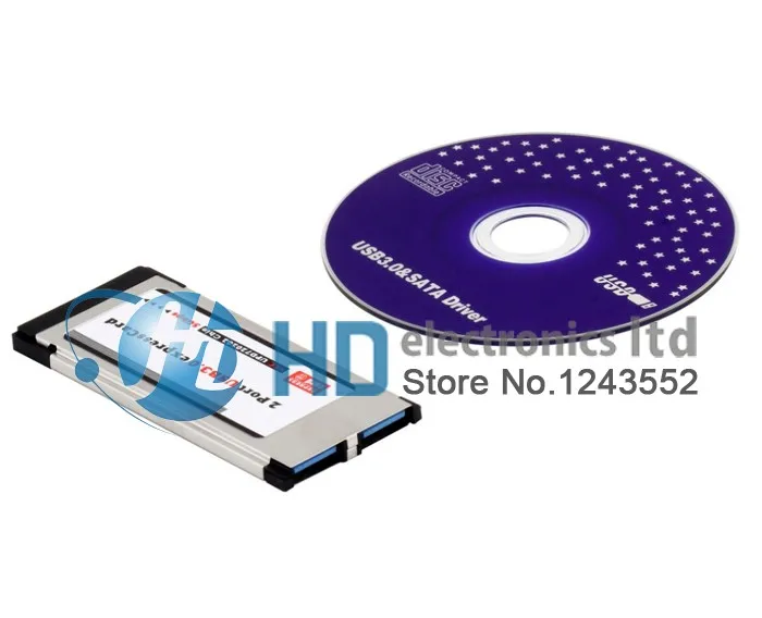 Высоко-Скорость 2 Порты и разъёмы Скрытая внутри USB 3,0 USB3.0 к Expresscard сетевая карта адаптер конвертер для Тетрадь ноутбук