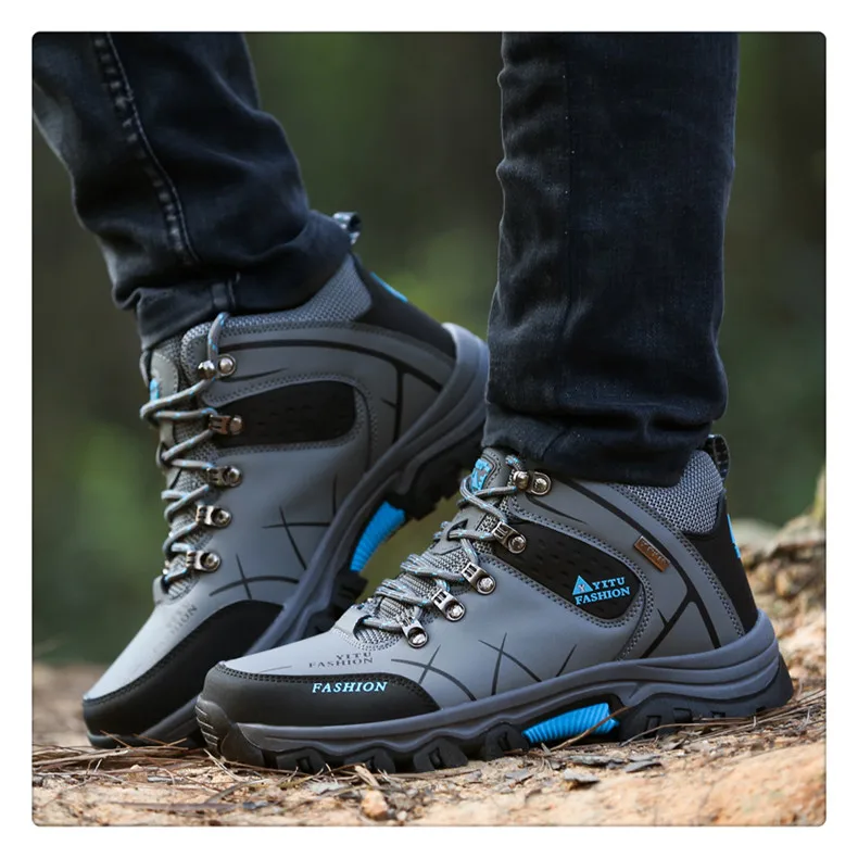 URBANFIND/мужские ботинки размеры 39-47, дизайнерская мужская обувь зимние ботинки водонепроницаемые мужские зимние ботинки мужские ботильоны на шнуровке теплая зимняя обувь