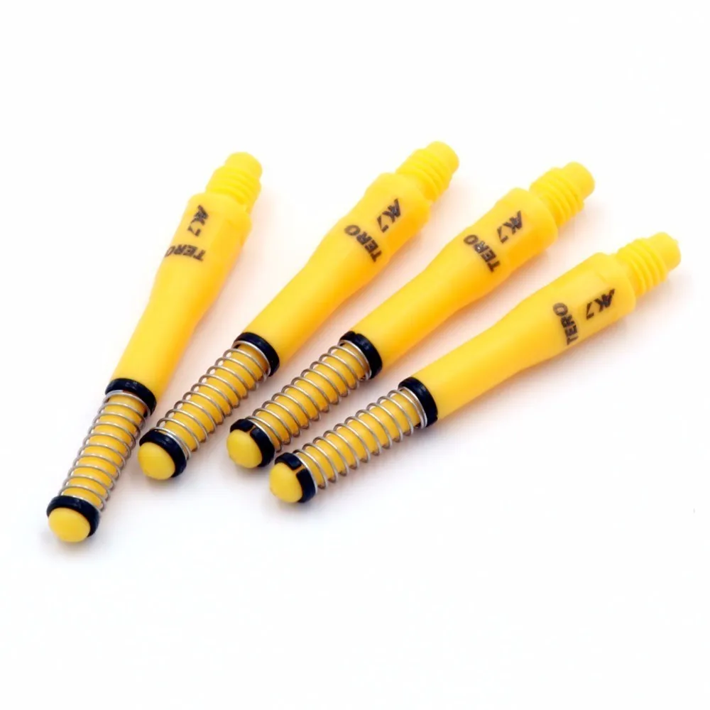 yellow Cuesul Дротика, полеты из перьев, с дардовым валом, набор, стандартная форма, прочный, анти-падение, для профессионального Дротика, настольные игры, отличный - Цвет: yellow