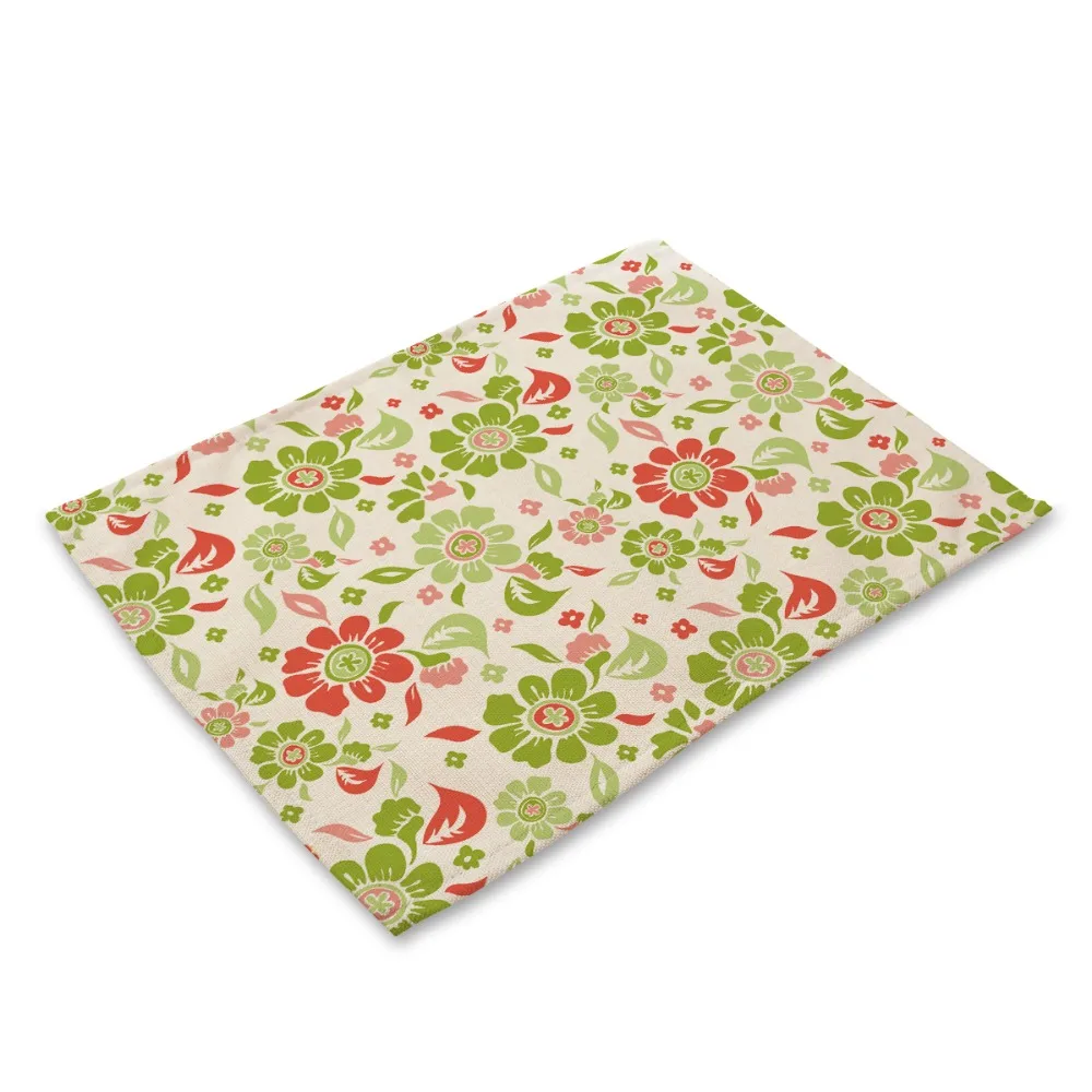 6 видов столовые салфетки маленькие тканевые обеденные с цветочным принтом