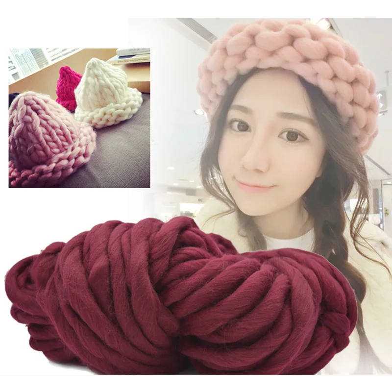 500 г супер коренастый шерсть ручного вязания большой пряжи мягкий теплый