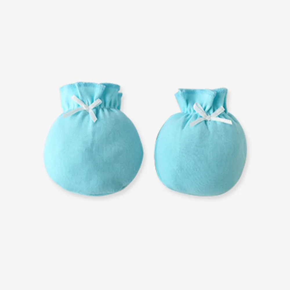 Комплект из 2 предметов детские перчатки для новорожденных + носки хлопковые с