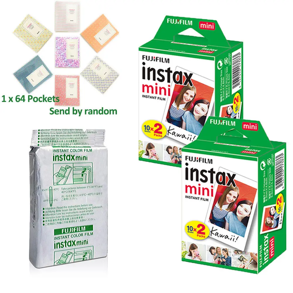 50 Sheet Пленка Fujifilm Instax Mini 20-200 листов Mini 8 белая фотобумага для камеры моментальной печати FUJI Mini 9 7s 25 70 90+ Бесплатный альбом - Цвет: 50 Sheet