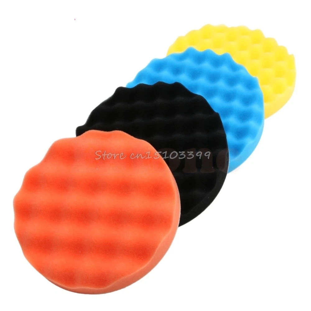 

4Pcs 5 inch (125mm) Buffing Polishing Sponge Pads Kit For Car Polisher Buffer G08 Whosale&DropShip