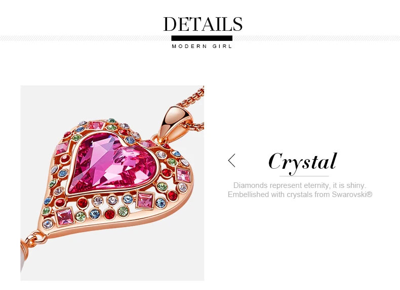 CDE, женские золотые ювелирные наборы, украшенные кристаллами Swarovski, ожерелье, серьги, браслет, набор, сердце, радужная бижутерия