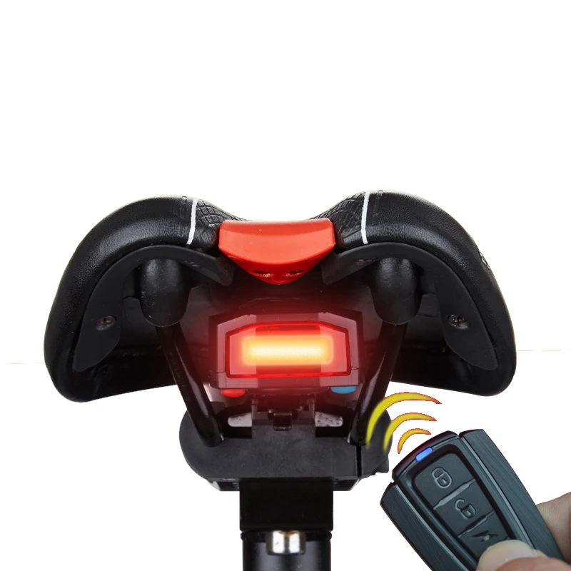 

ANTUSI A6 Bicycle 3 in 1 Wireless Rear Light Cycling Remote Control Alarm Lock Mountain Bike Smart Bell COB Tailight USB Charge