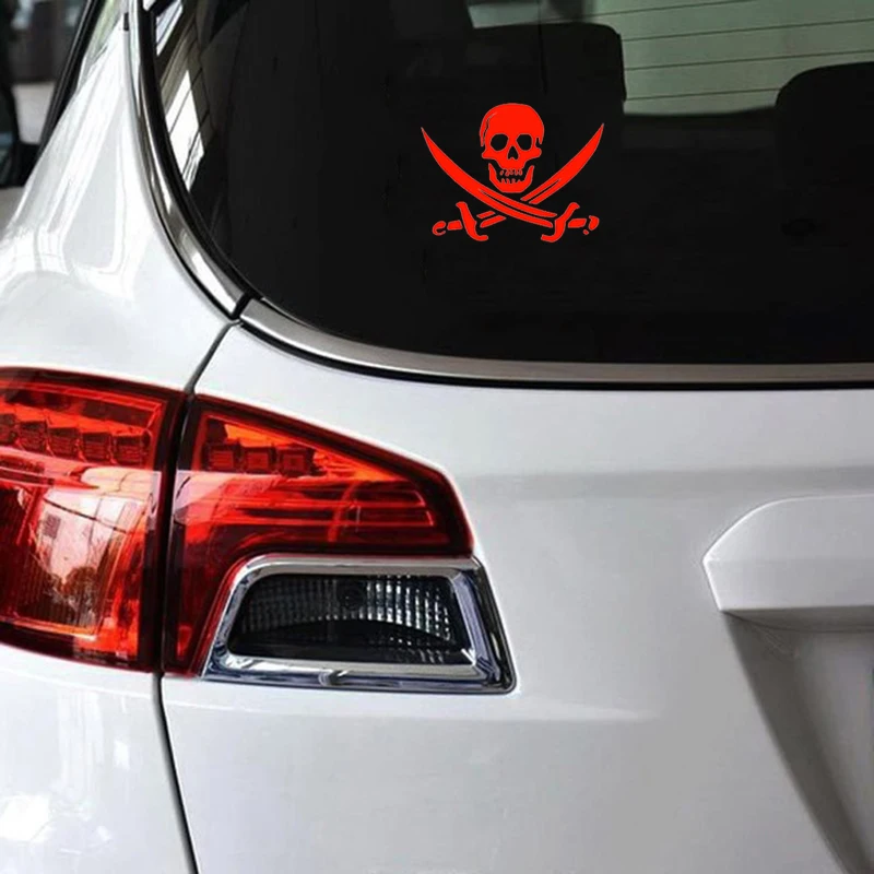 Водонепроницаемая виниловая наклейка с изображением черепа для автомобиля