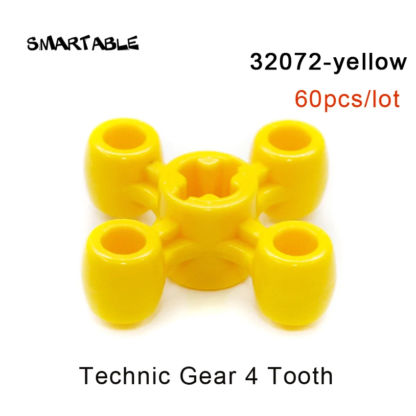 32072-yellow-60pcs Smartable Technic Шестерни части строительный блок игрушки набор MOC модель для детей Совместимые все бренды 32498/62821/76244/87407/94925 - Цвет: 32072-yellow-60pcs