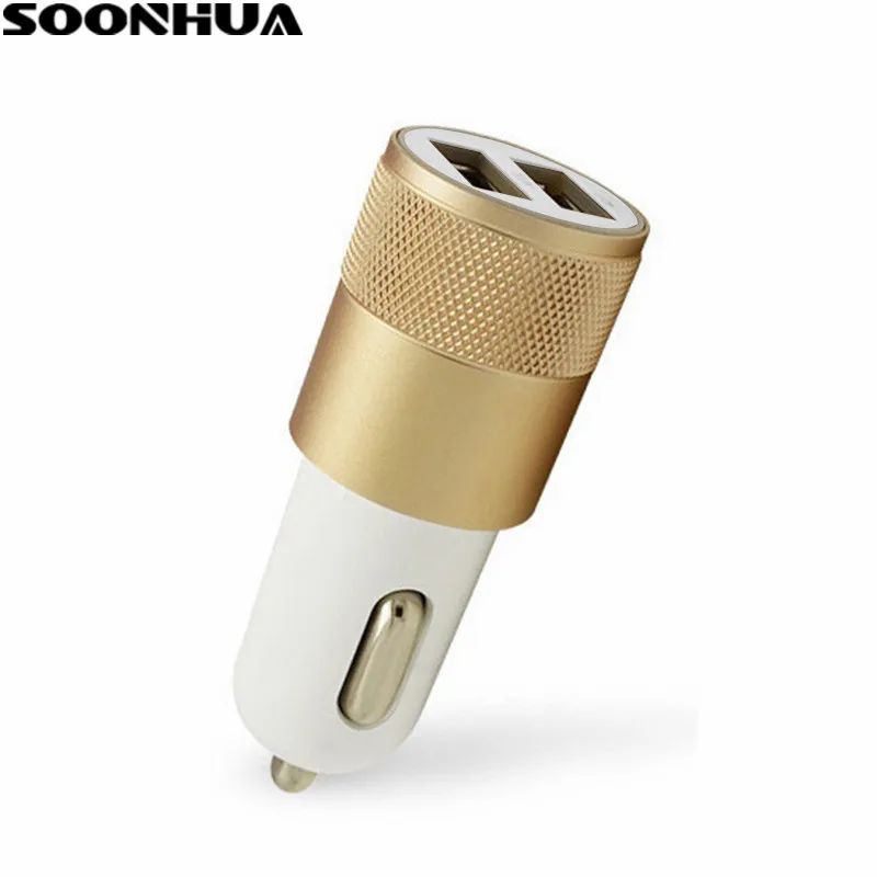 Новый смарт-переходник SOONHUA Mini с двумя портами USB для зарядки в машине 5В/2а Быстрая