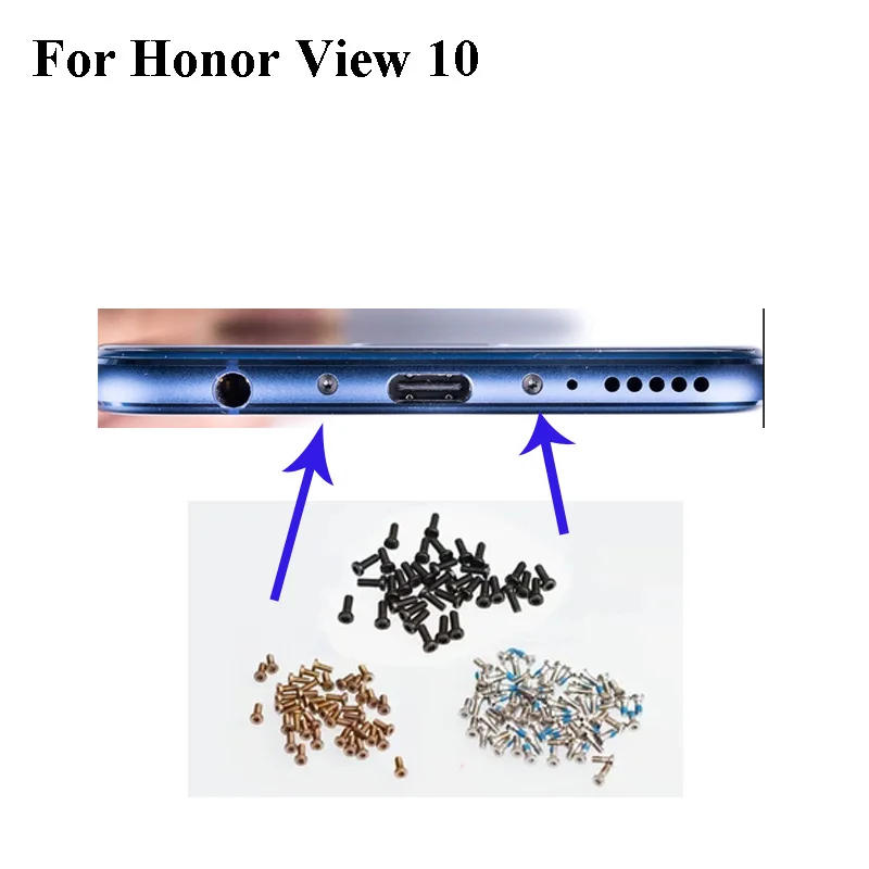 

5PCS For Huawei Honor View 10 Buttom Dock Screws Housing Screw nail tack Replacement PartsMobile Phones Honor View10