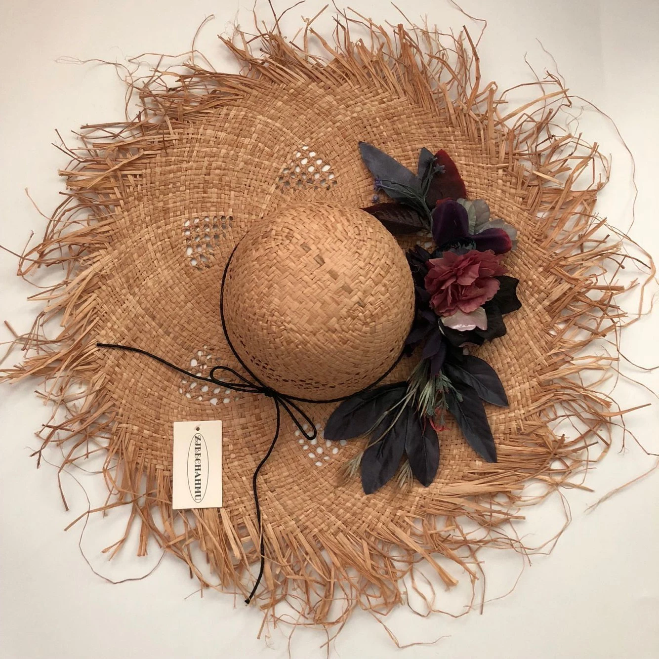 Новая модная Цветочная соломенная шляпа с бантом широкая пепельница Женская