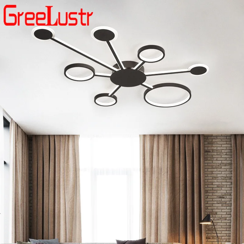 

New Design Led Ceiling Chandelier Lamps For Living Room Coffee Color Finished Modern Led Ceiling Lamp Fixtures lustre plafond
