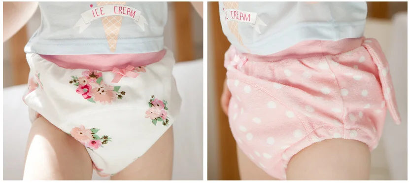 Многоразовые подгузники милые детские хлопковые тренировочные брюки бамбуковые