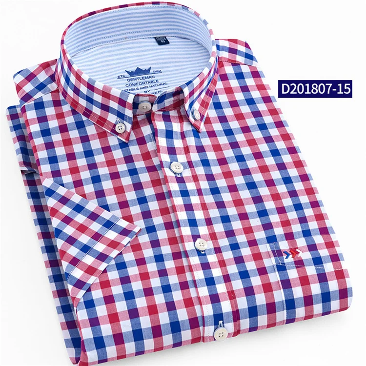 Хлопок черная клетчатая рубашка мужские рубашки Новая Летняя мода Chemise Homme мужская клетчатая рубашка подходит с коротким рукавом топы YN10305