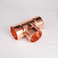 54x1 5mm copper end feed euqal tee 3 way pipe fitting plumbing for gas water oil