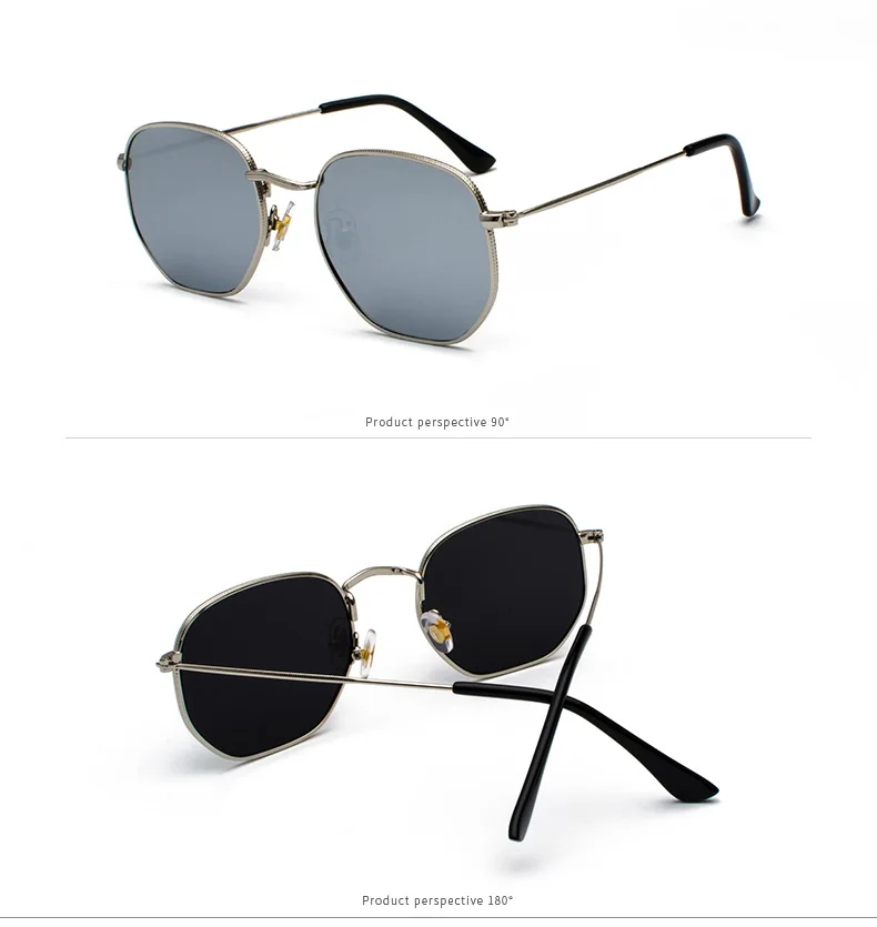 Vintage Sunglasses Men Square Metal Frame Sunglasses Pilot Mirror Classic Retro Sun Glasses Women Luxury Summer Eyewear