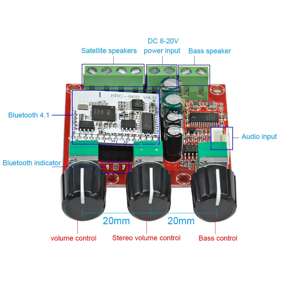 AIYIMA 15 Вт * 2 + 30 TPA3110D2 сабвуфер Bluetooth 1 канал TPA3110 активные Цифровые усилители без