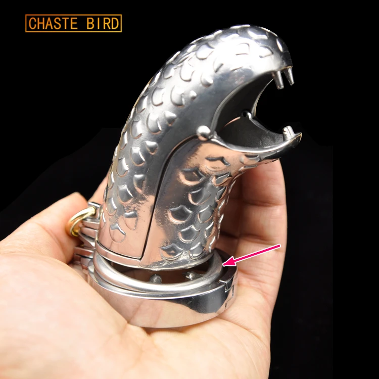 Новинка устройство Chaste Bird из нержавеющей стали змея с головой змеи кольцо для
