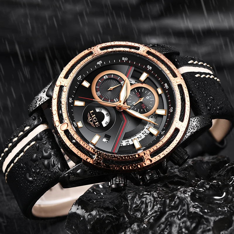 2018 LIGE Hommes Montre De люкс брендовый водонепроницаемый мужской автоматический Дата