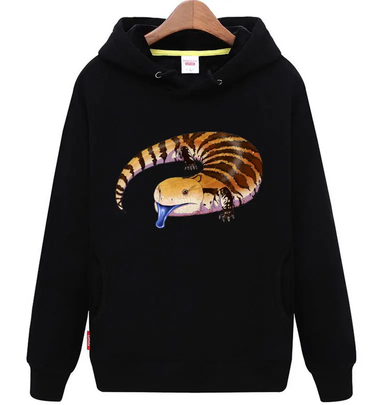 100% хлопок 3D Ящерица happy fashion пуловер Толстовка мужская женская пара хип-хоп