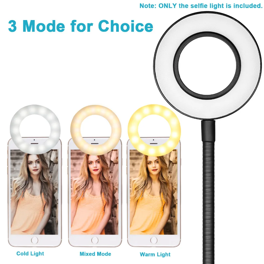 Держатель для мобильного телефона Neewer Clamp on Selfie Ring Light видеосъемки Youtube с