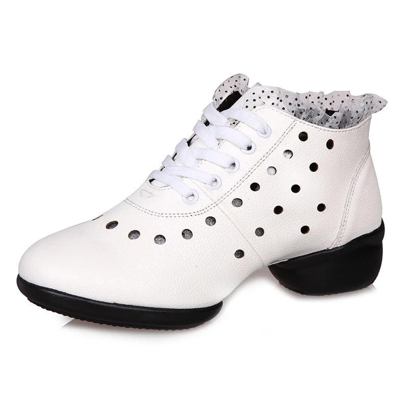 Дышащая танцевальная обувь с вырезами кроссовки для женщин тренировок учителя