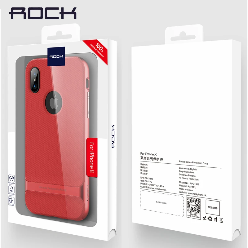 Royce Series для IPhone X случае рок-чехол телефона iPhone задняя крышка Роскошные Hybrid PC + TPU