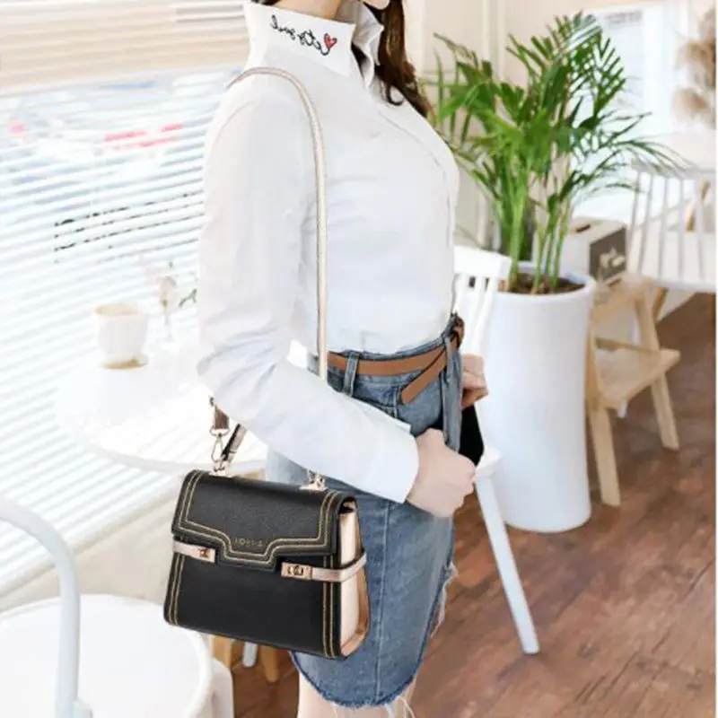 

Shoulder Bag for Women Girls PU Leather Flap Bags Ladies Handbag Messenger Bags Female Crossbody Bag Purse LW-338