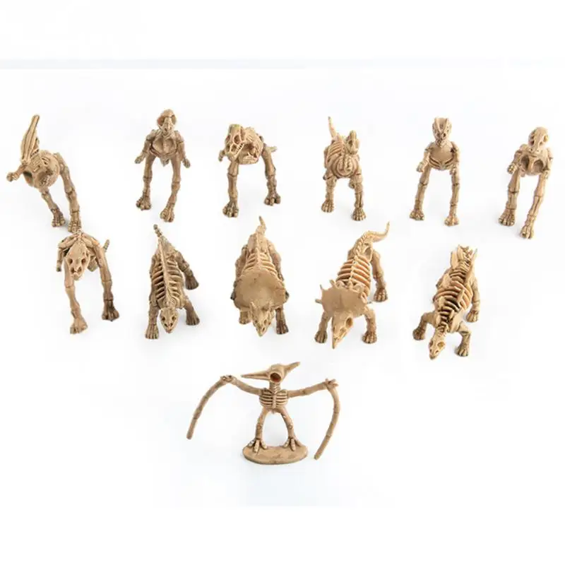 12 шт. динозавров игрушки Fossil Скелет моделирование модели мини развивающие